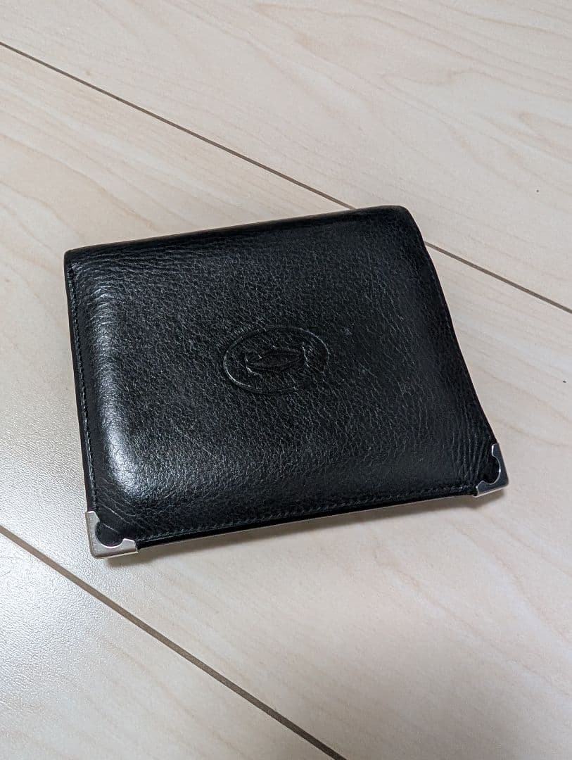 Cartier bifold wallet black leather