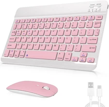 Rechargeable Bluetooth Keyboard and Mouse Combo Universal Ultra Slim Wireless