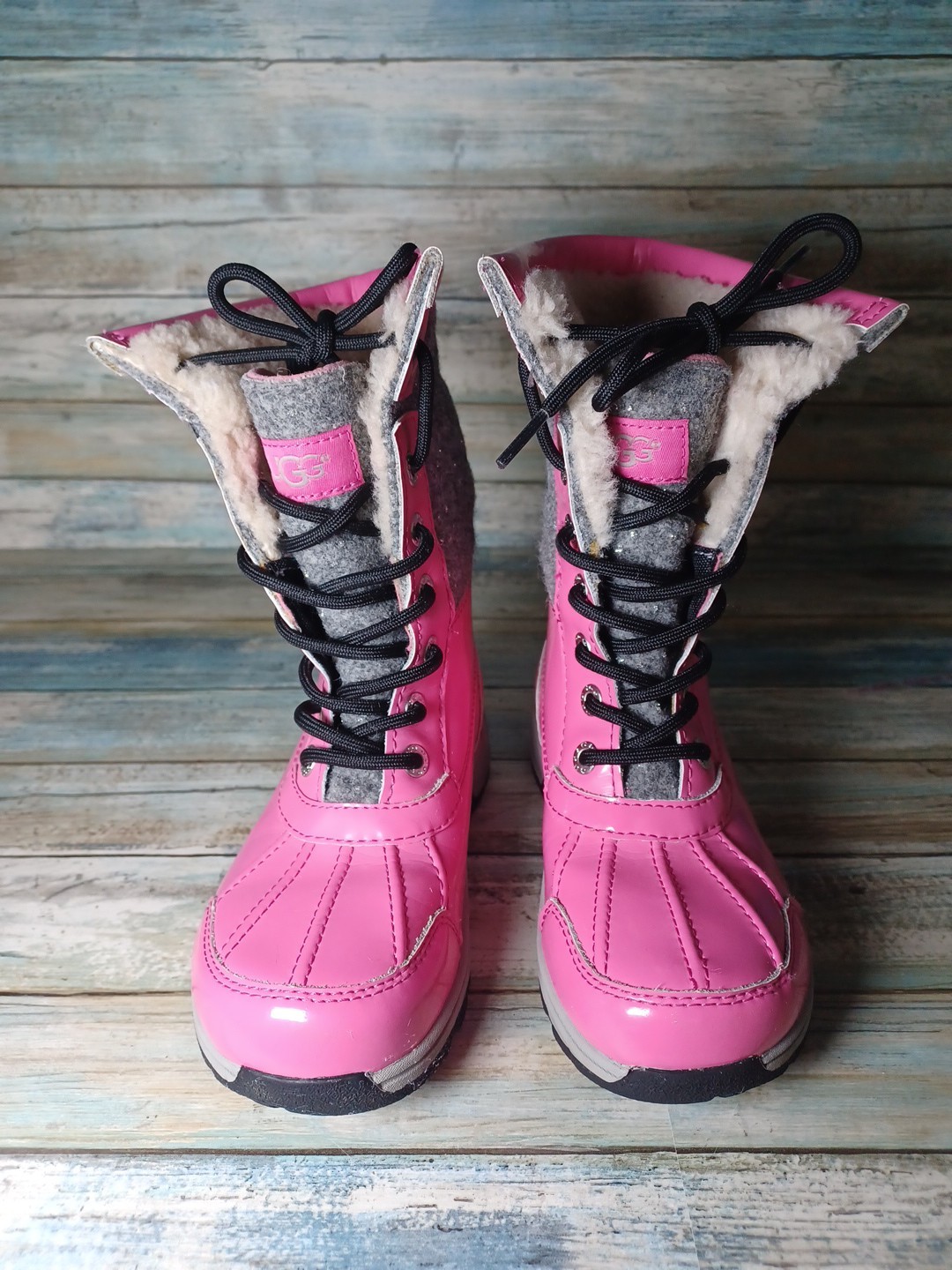 UGG Australia Butte Patent Leather Sparkle Waterproof Rainboots Boots Shoes 1 image 4