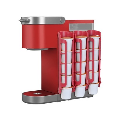 3 PCS Coffee Pod Holder Keurig Kcup Red Side Mount Storage Organizer 15 Pods