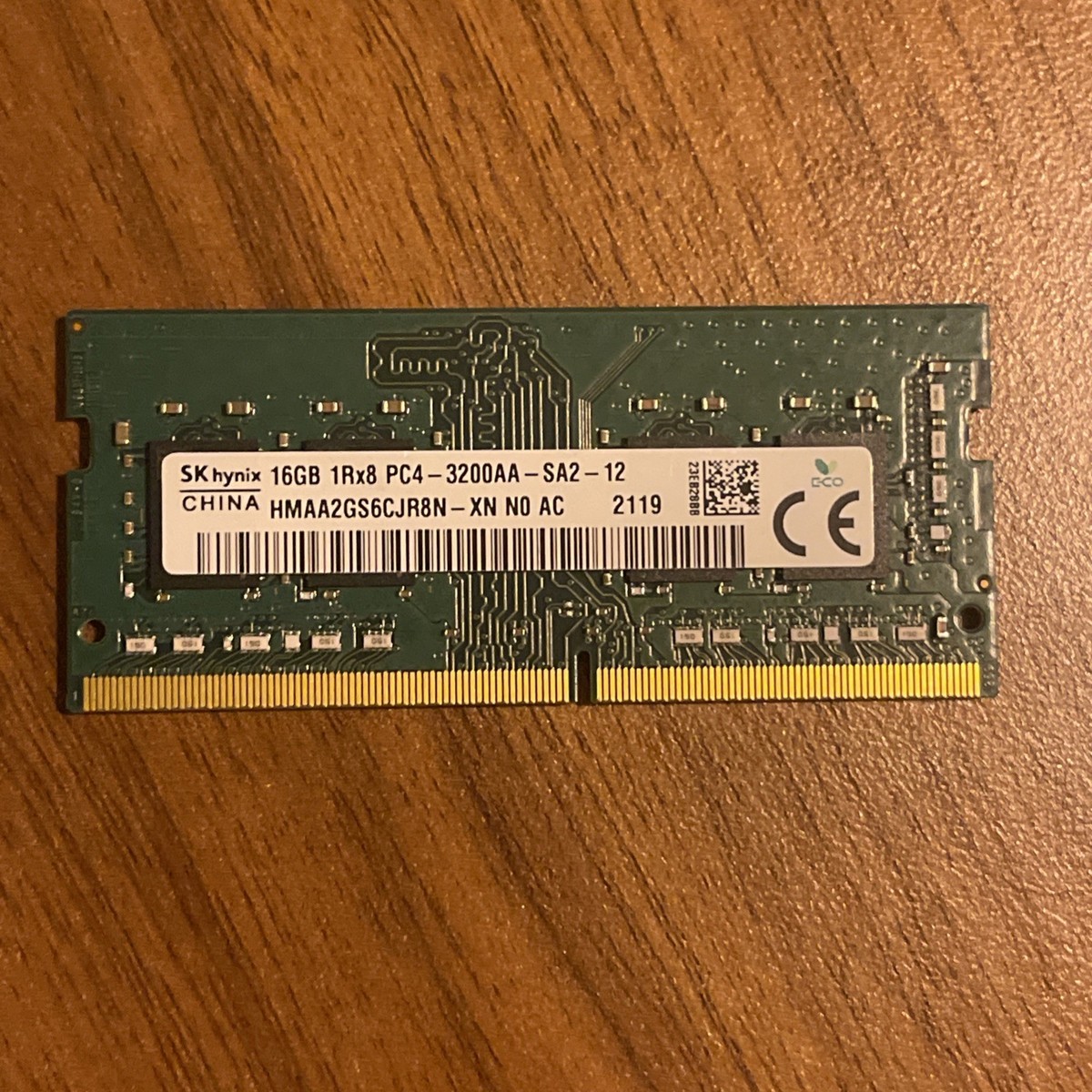 SK HYNIX HMAA2GS6CJR8N-XN 16GB 1Rx8 PC4-3200AA-SA2-12 DDR4 SODIMM