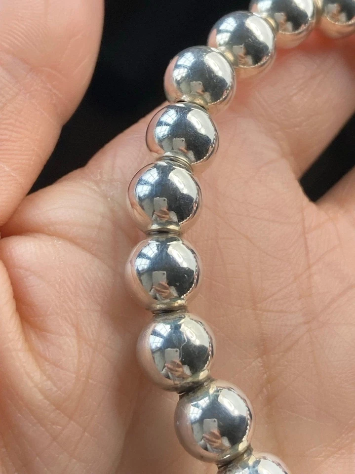 Pulseira de contas de prata esterlina Milor 925 Itália - Imagem 2 de 4