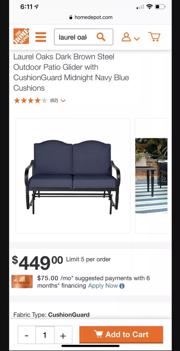 Hampton bay metal glider bench new arrivals