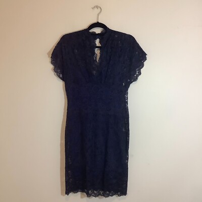 nicole miller navy lace dress Lady In Waiting Gown