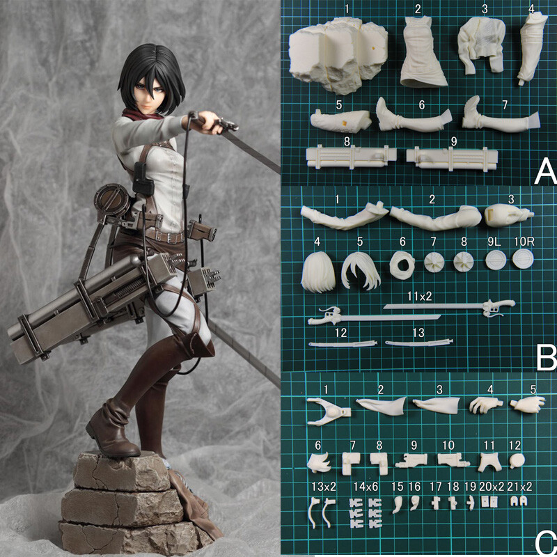 Attack on Titan Mikasa·Ackerman 1/7 Unpainted Resin Figure