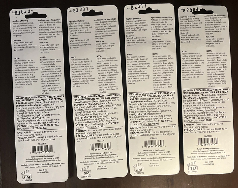 Maquillaje en crema de RUBIES - (1) rosa (1) aguamarina (2) amarillo - todo nuevo y sellado Foto 2 de 2