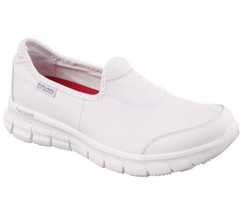 Skechers Sure Track Ladies white slip-on non-safety work shoe Nurses Catering - Picture 1 of 1