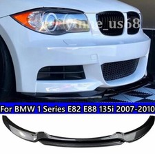 FOR BMW 1 SERIES E82 E88 M SPORT GLOSS BLACK FRONT BUMPER SPLITTER LIP 2007-2013