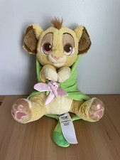 Disney Parks The Lion King 11" BABY SIMBA Plush Stuffed Animal Leaf Blanket