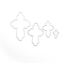 Ausstecher 4er Set Kreuze Plätzchenausstechform Keksausstecher Fondant Kirche