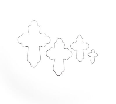 Ausstecher 4er Set Kreuze Plätzchenausstechform Keksausstecher Fondant Kirche