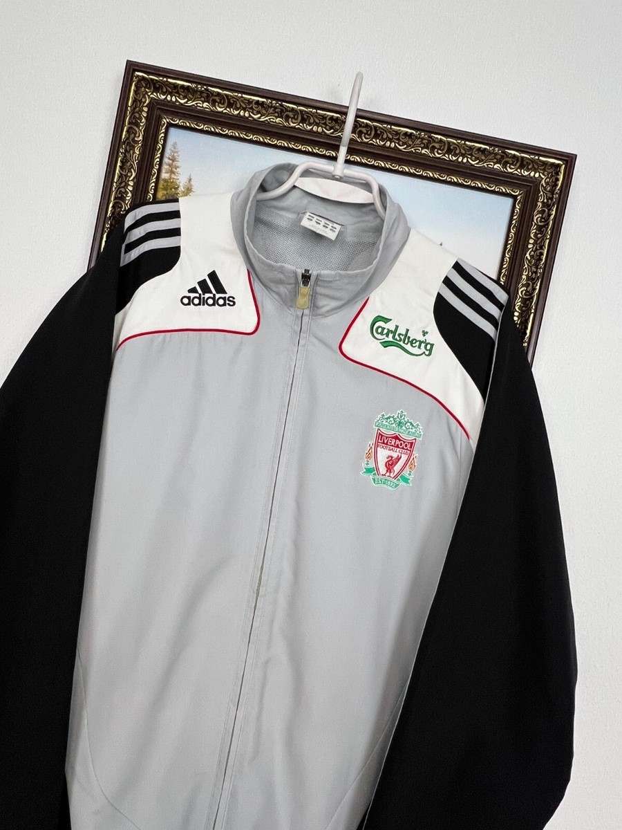 ウェア  Liverpool velor track jacket Vintage Adidas Liverpool Football Jacket Soccer Track Top Mens