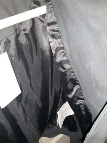 ZARA L Black Biker-Style Leather Jacket With Embellished Shoulder 6098/002 BNWT - Picture 12 of 22