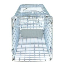 Small Animal Trap 24'' Steel Cage for Live Rodent Control Rat Squirrel Bedroom