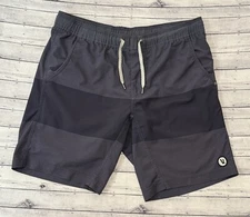 VUORI Mens Kore Workout Shorts Sz S Blue Striped Lined Stretch Gym 9” Inseam