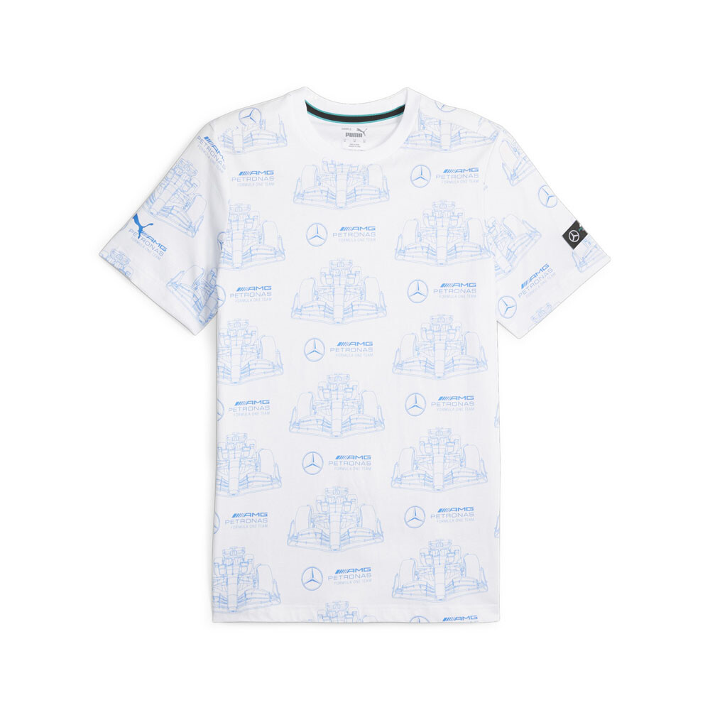 Футболка с круглым вырезом и коротким рукавом с графическим рисунком Puma Mapf1 Aop, мужские повседневные топы размера XXL