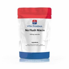 No Flush Niacin 500mg capsules | Energy & Metabolic Support VITA PHARMA