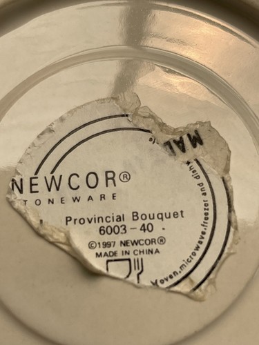 4 Newcor “PROVINCIAL BOUQUET Saucer 6.5” 1997 Vintage Cottage Core 90s - Picture 2 of 3