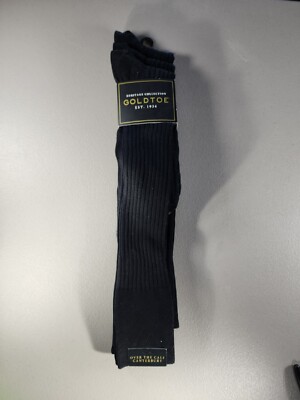GOLD TOE Black CANTERBURY Ribbed Over The Calf Dress Socks 6" - 12-1/2" NEW! | eBay GOLD TOE Black CANTERBURY Ribbed Over The Calf Dress Socks 6" - 12-1/2" NEW! | eBay