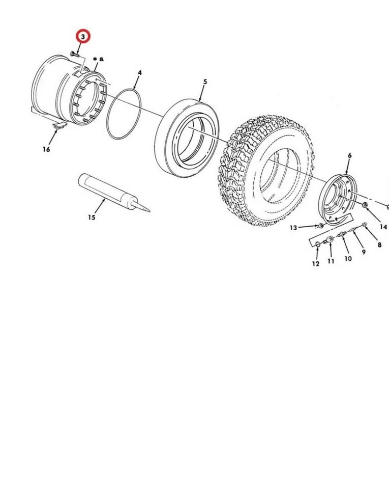 HUMMER H1 HMMWV LLANTA RUEDA MEDIO PERNO CON TUERCA BRIDA  Foto 2 de 2