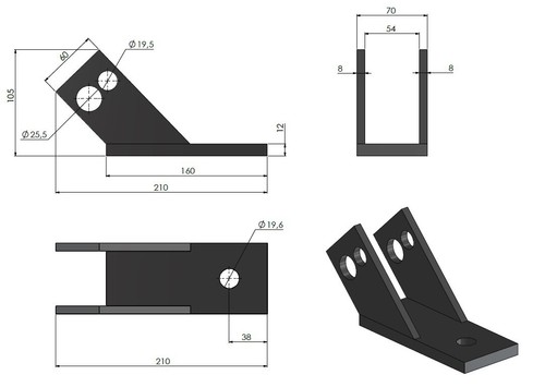 Drehsicherung Verdrehsicherung Kat.1 Kat.2 Ackerschiene Hebesicherung Traktor - Bild 2 von 4