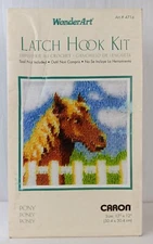 Caron WonderArt Latch Hook Rug Kit Pony Western #4714 12 x 12 Complete Open Box
