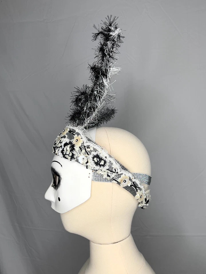 Маска маскарадная ручной работы в стиле Эрте — единственный в своем роде роскошный костюм ремесленника - Изображение 4 из 4