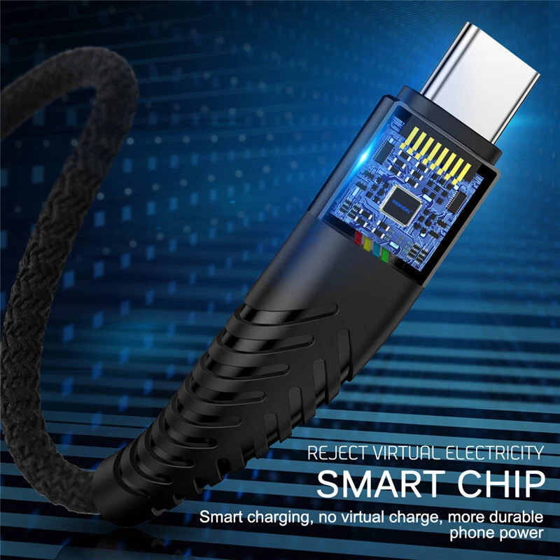 Braided USB Type-C USB-C to USB-A Fast Charge Cable Cord Charger Charging Sync - Image 2 of 4