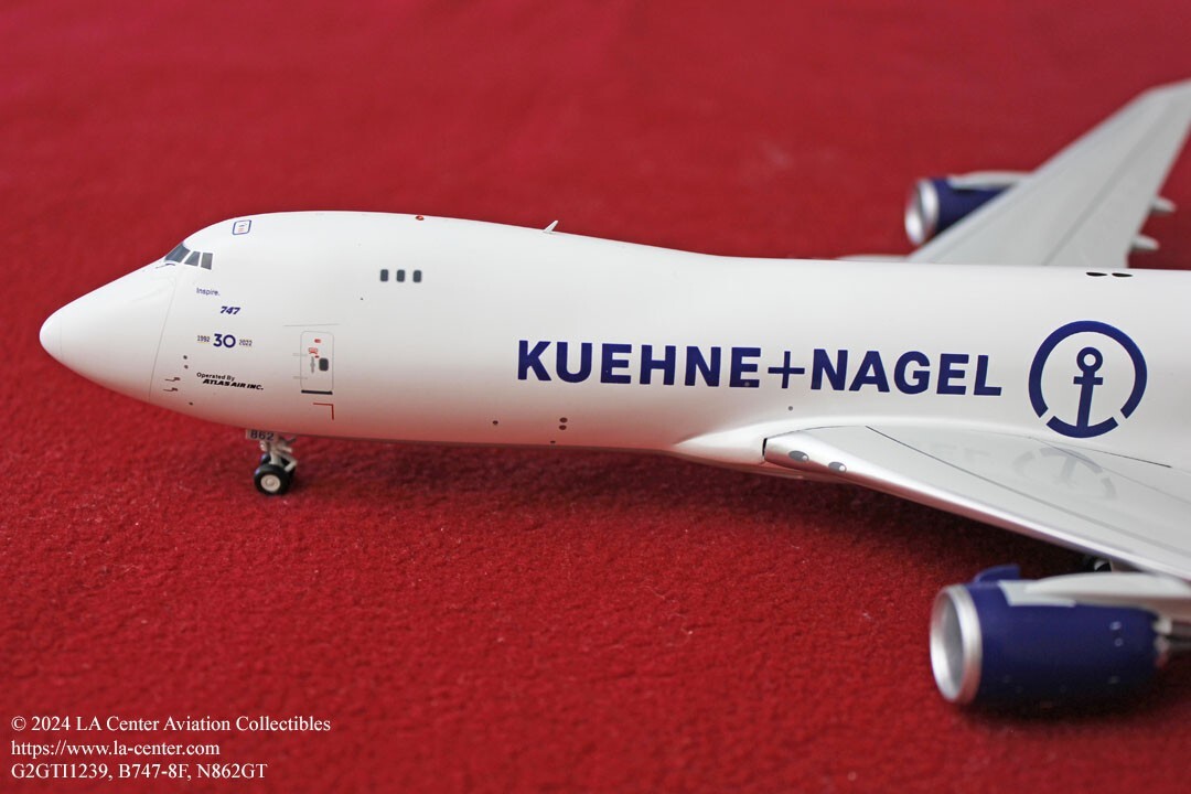 Gemini Jets Atlas Air Cargo Boeing 747-8F Kuehne+Nagel Diecast