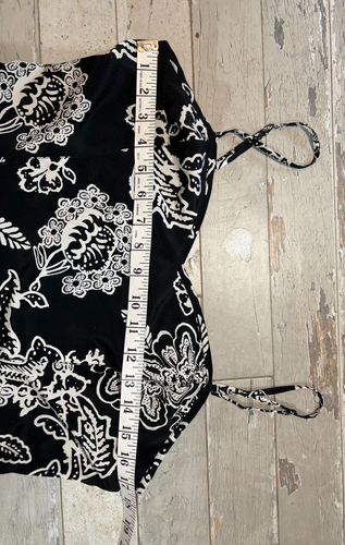 American Eagle Outfitters SZ 12 Sun Party Peplum Dress Black & White Floral NWT - Picture 4 of 9