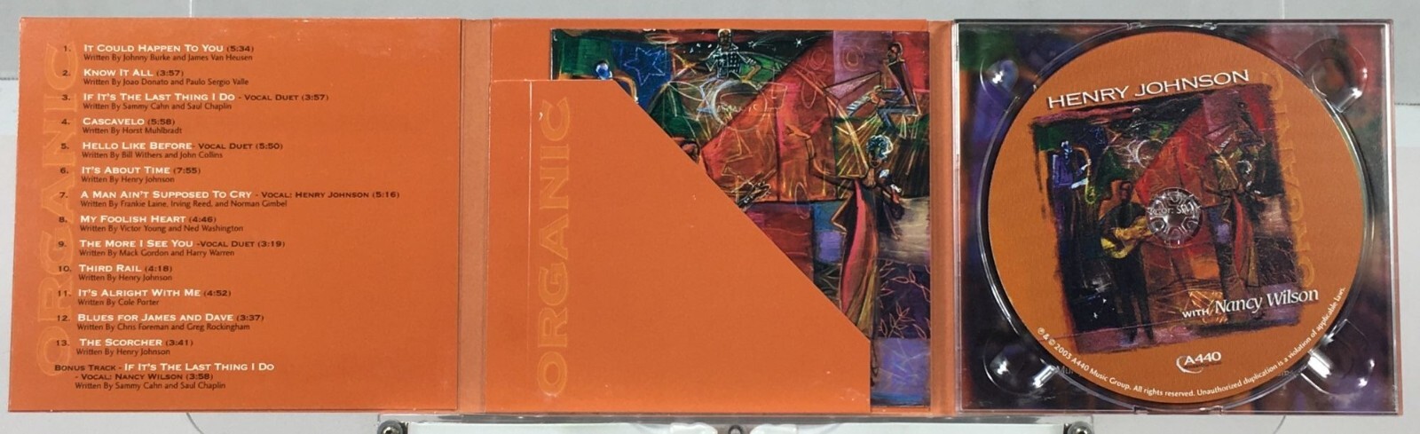 Henry Johnson Organic With Nancy Wilson Audio CD Album / A440 Music Group