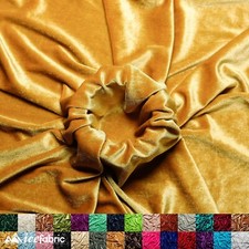 Antique Gold Stretch Velvet Fabric By The Yard