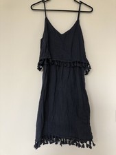 Mango Blue Casual Dress Size Medium