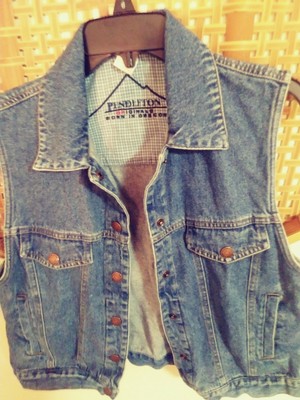 denim vest ebay