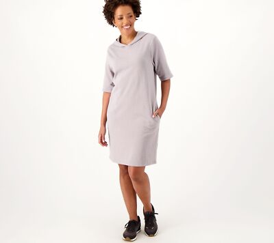 zuda Twill French Terry Hood Dress Stone S New