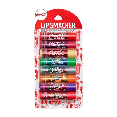 Lip Smacker Coca-Cola Flavored Balm, 8 Count, 1 Count (Pack of 8), Coca Cola 