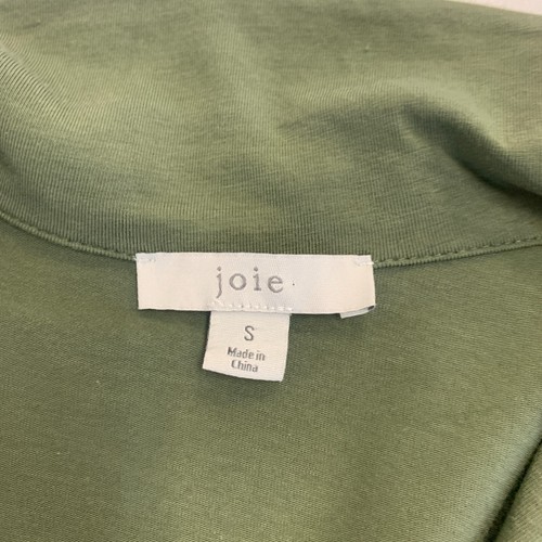 Joie Jadallah Cotton Shirt Dress Womens S Small Short Sleeve Button Front Green - Picture 9 of 12