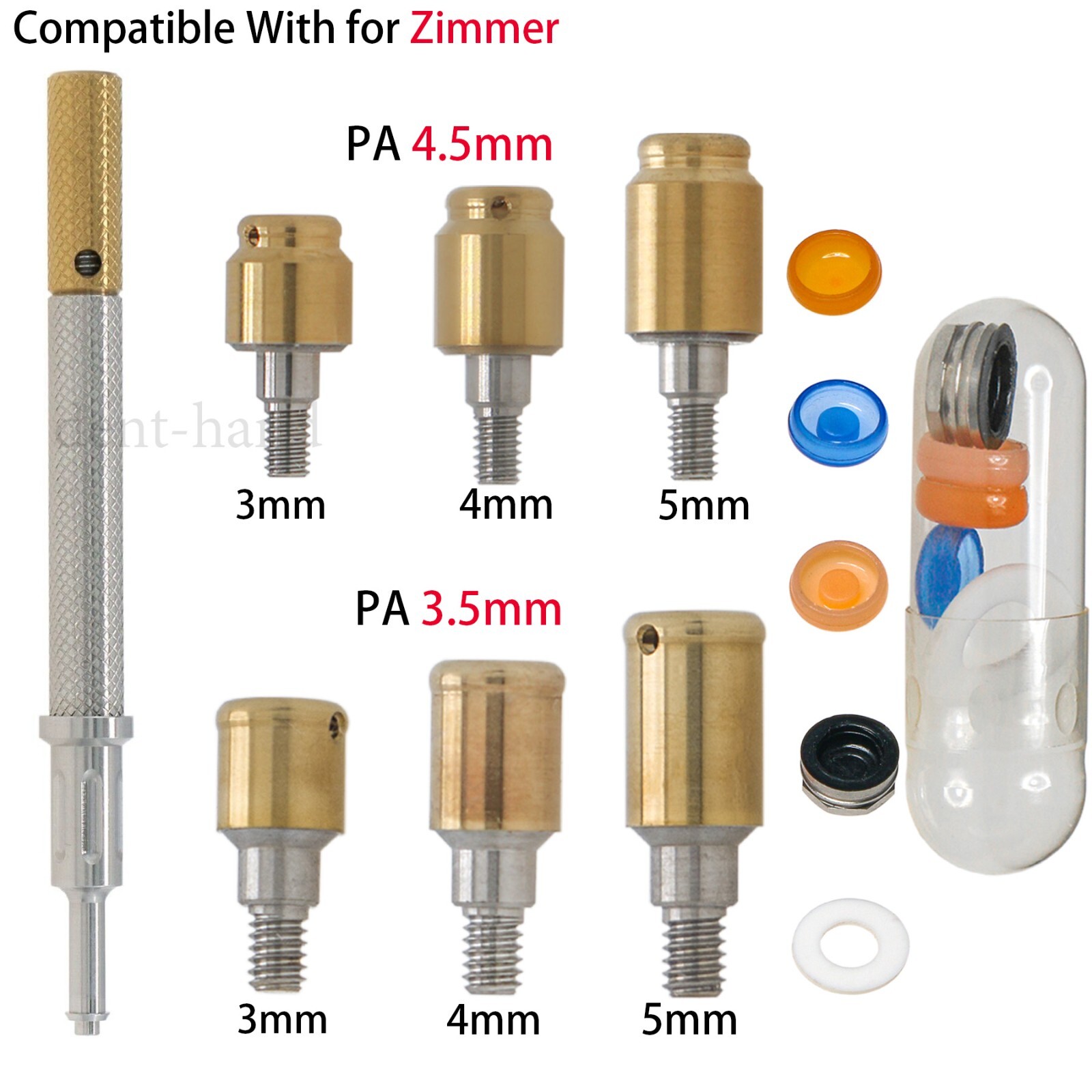 Herramienta de pilar y tapa macho para accesorio dental Zimmer PAØ3,5 mm/4,5 mm extraíble