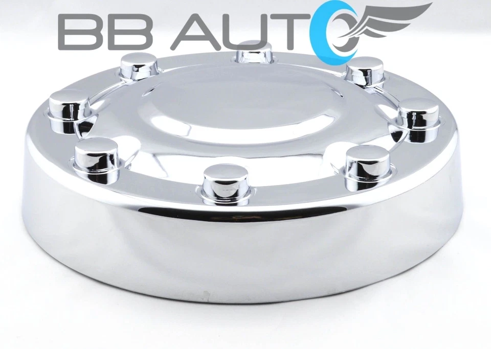 PAR DE TAPAS CENTRALES CROMADAS RUEDA DELANTERA PARA DODGE RAM 3500 2000-2002 1 TONELADA DOBLE Foto 3 de 4
