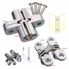 2PCS Hidden Hinge Stainless Steel Invisible H...
