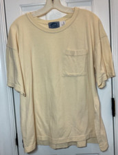 Cambridge Dry Goods T SHIRT BUTTER CREAM SIZE LARGE 100% COTTON MADE IN USA NEW