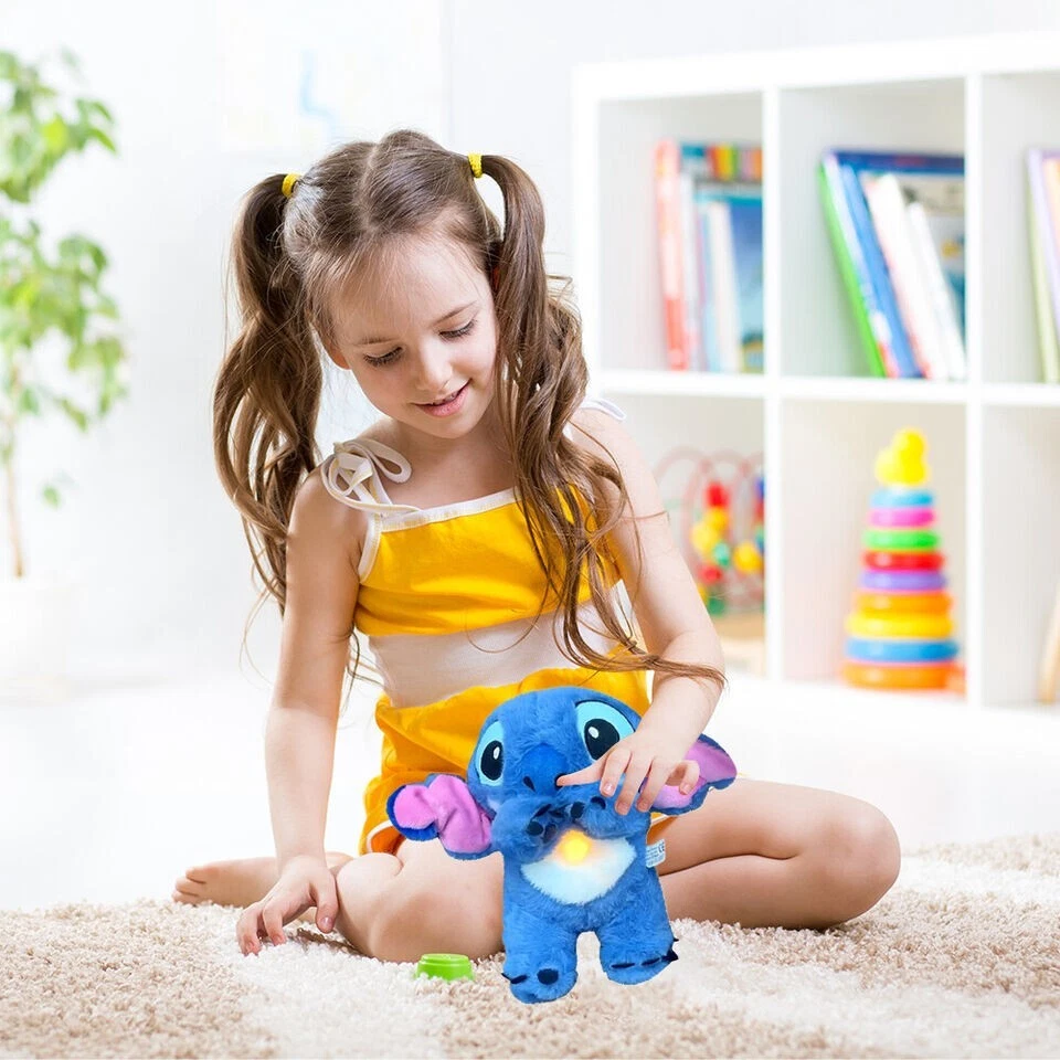Stitch Angel Plüsch Spielzeug Schlaf-Kuscheltier mit Atembewegung Musik Puppen - Bild 4 von 4