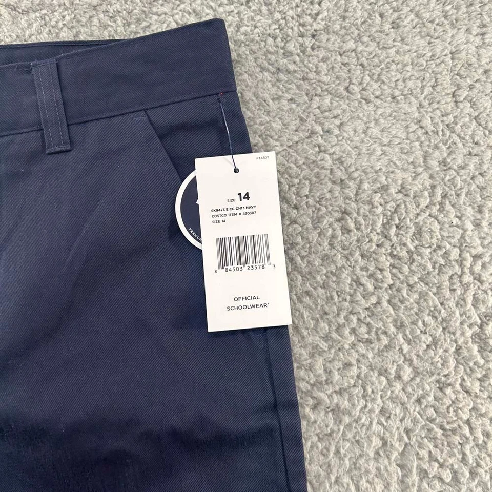法国烤面包校服休闲版制服裤子蓝色裤子男孩 14 码 — 第 4/4 张图片