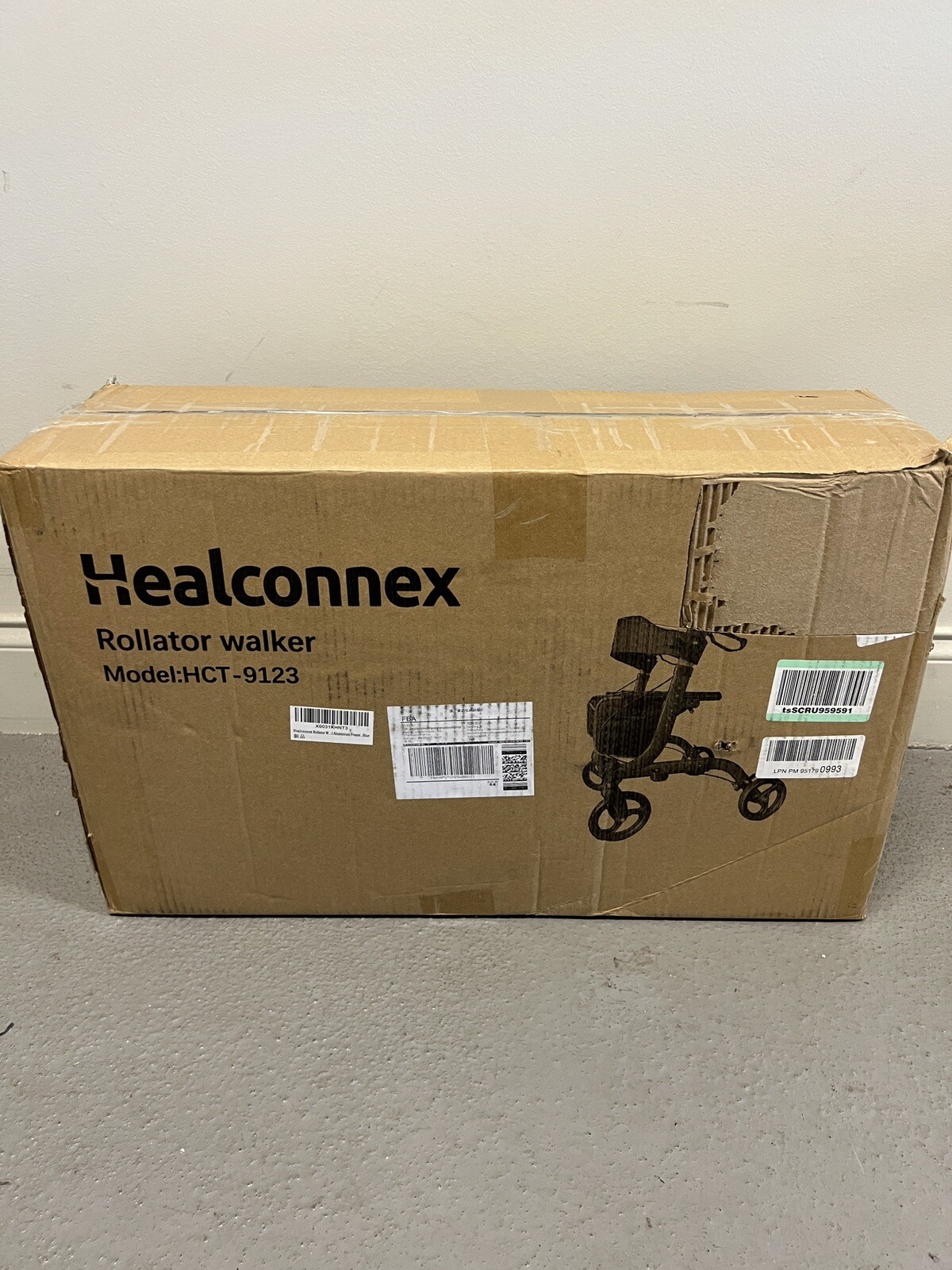 Healconnex Rollator Walker Folding Walker w/ Seat Model HCT9123
