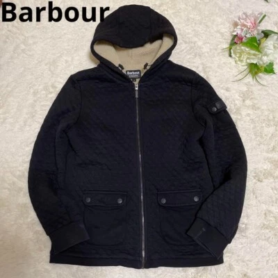 Barbour International Matelassé Capuche Veste Noir Coton Taille 12 Femme 1402328 - Photo 1/4