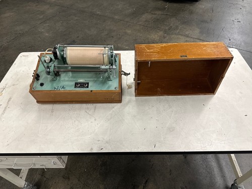 Batteria e mandrino registratore grafico vintage Ole Dich Copenhagen Danimarca - Foto 1 di 9