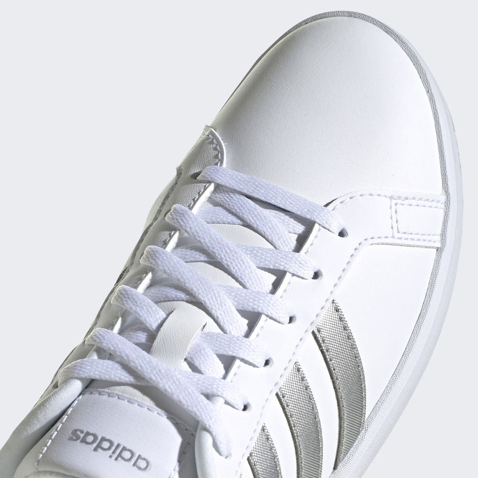 Adidas NEO Courtpoint [FY8407] Women Casual Shoes White/Silver  Metallic-Grey | eBay