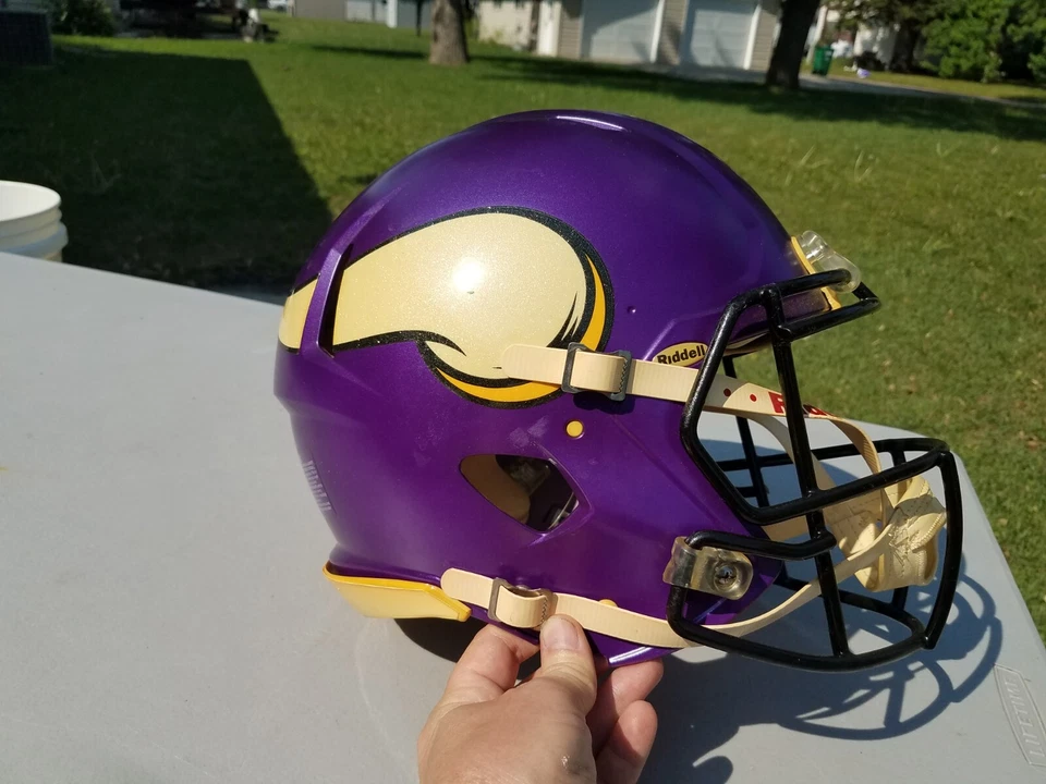 Casco Riddell tamaño completo 'Nuevo' Minnesota Vikings AUTÉNTICO con etiqueta Foto 3 de 4