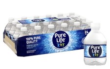 Pure Life Purified Water, 8oz, Plastic Bottles Pack Of 24 