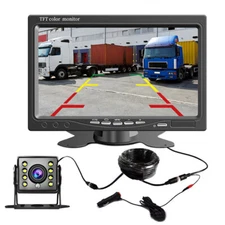 7'' Backup Camera and Monitor Kit System Back Parking Night Vision For Truck RV